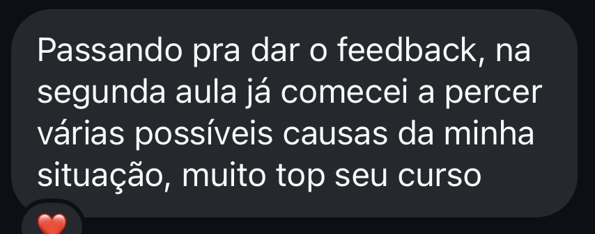 Depoimento: Conteúdo muito bom, pratico e sem enrolação